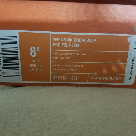 Womens Nike Zoom Blazer Mid Fish skin - Picture 2 of 6